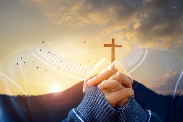 Christian Religion concept background. card design template
